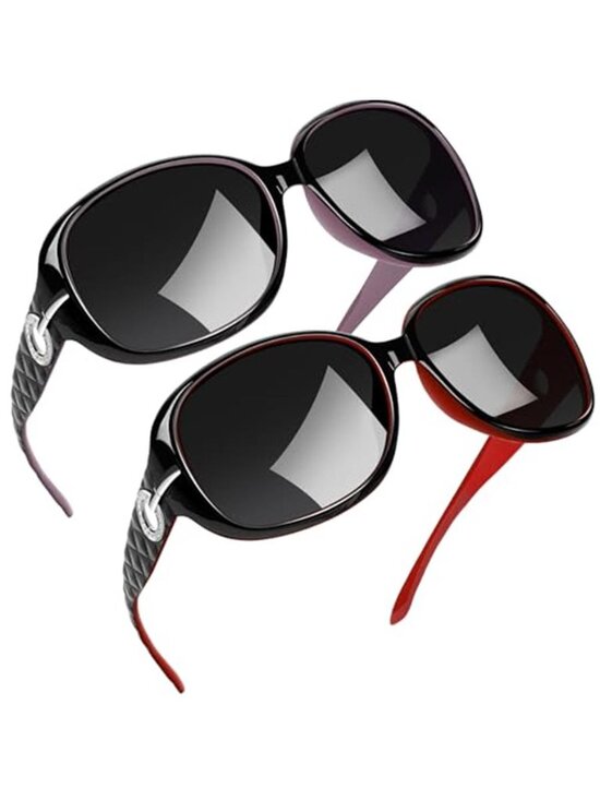 Oversized Rectangle Sunglasses UV400 Protection Shades for Women main image 5